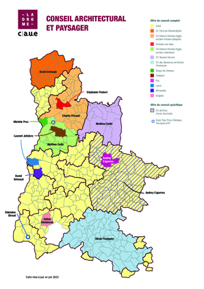 Carte du Conseil architectural et paysager